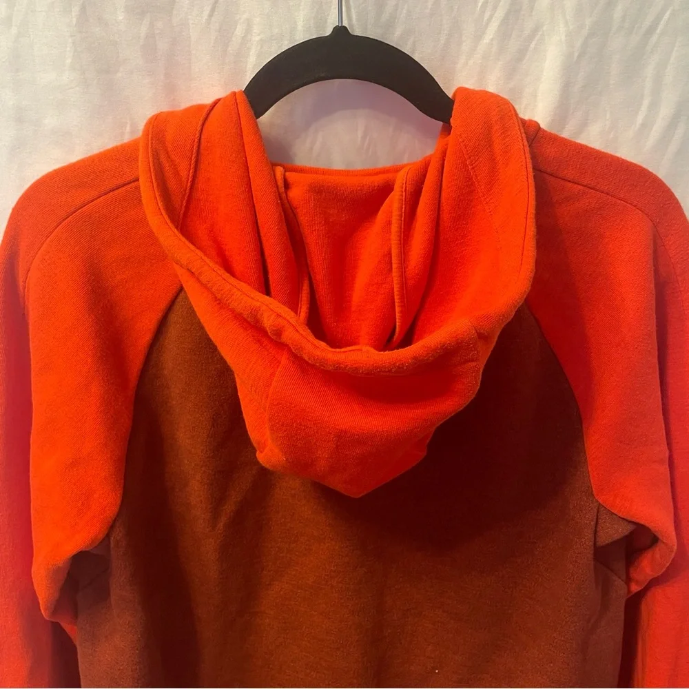 Nike Draw String Long Sleeve Hoodie Two‎ Tone Color Block Red Size Small Unisex